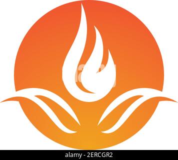 Fire flame Logo Template vector icon Oil, gas and energy logo concept Stock Vector