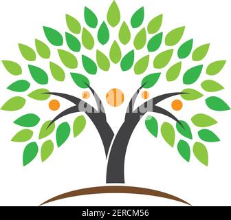 Tree logo template vector icon illustration design Stock Vector