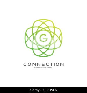 Network line art vector icon for apps or websites Stock Vector