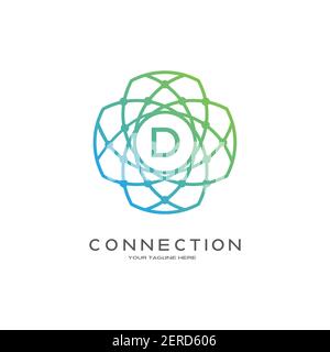 Network line art vector icon for apps or websites Stock Vector