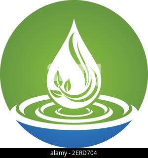 Water drop logo template vector illustration design Stock Vector