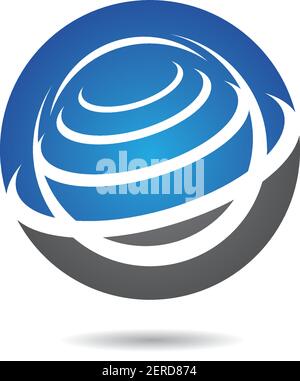 Wire world logo template vector icon illustration design Stock Vector