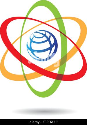 Wire world logo template vector icon illustration design Stock Vector