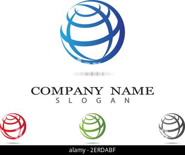 Wire world logo template vector icon illustration design Stock Vector