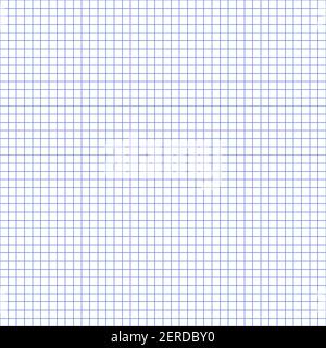 Grid paper. Abstract squared background with blue graph. Geometric pattern for school, wallpaper, textures, notebook. Lined blank isolated on Stock Vector