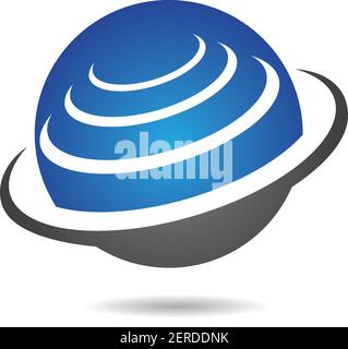 Wire world logo template vector icon illustration design Stock Vector