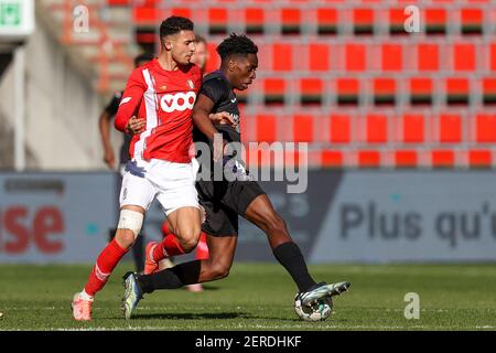 LIEGE, BELGIUM - FEBRUARY 28: Albert Sambi Lokonga of RSC