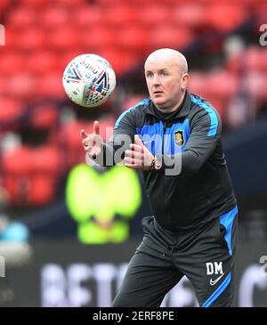 Hampden Park, Glasgow., 28TH February21 Betfred Cup Final Livingston FC v St. Johnstone FC Livingston Manager David Martindale. Credit: eric mccowat/Alamy Live News Stock Photo