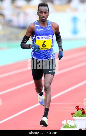 Shiga, Japan. 28th Feb, 2021. Simon Keriuki Marathon : 2021 Lake Biwa Mainichi Marathon, Start & Goal Ojiyama Athletics stadium in Shiga, Japan . Credit: Naoki Nishimura/AFLO SPORT/Alamy Live News Stock Photo