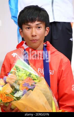 Shiga, Japan. 28th Feb, 2021. Kengo Suzuki Marathon : 2021 Lake Biwa Mainichi Marathon award ceremony in Shiga, Japan . Credit: Naoki Nishimura/AFLO SPORT/Alamy Live News Stock Photo