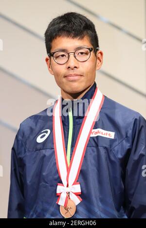 Shiga, Japan. 28th Feb, 2021. Yusuke Ogura Marathon : 2021 Lake Biwa Mainichi Marathon award ceremony in Shiga, Japan . Credit: Naoki Nishimura/AFLO SPORT/Alamy Live News Stock Photo