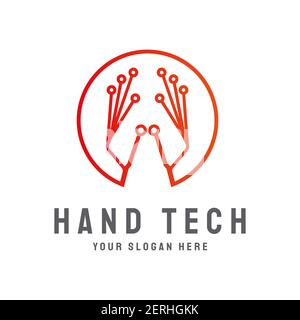 Technology connection icon for apps or websites Stock Vector