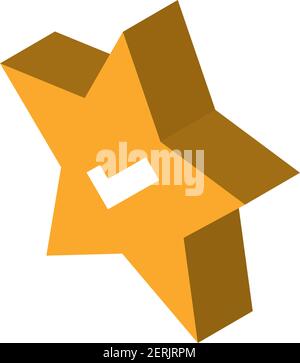 star check mark ranking vector illustration isometric icon isolated Stock Vector