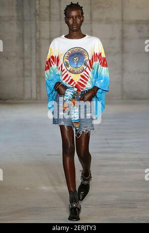 Model walks on the runway during the R13 Fashion Show during