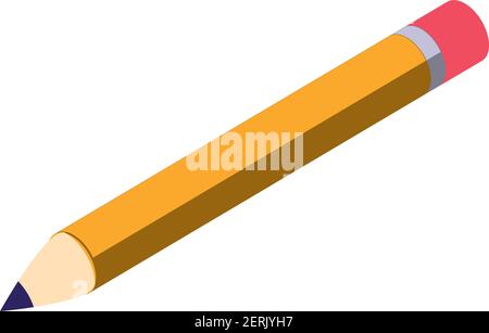 pencil supply writing vector illustration isometric icon isolated Stock Vector
