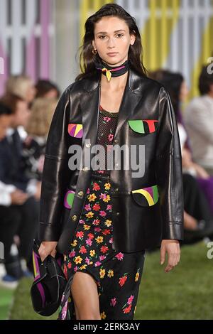 Model Sora Choi walks on the runway during the YSL Fashion Show during  Paris Fashion Week Spring Summer 2019 held in Paris, France on September  25, 2018. (Photo by Jonas Gustavsson/Sipa USA