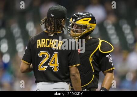 Pittsburgh Pirates starting pitcher Chris Archer throws in the first inning  against the San Francisco Giants at PNC Park on April 21, 2019 in  Pittsburgh. Photo by Archie Carpenter/UPI Stock Photo - Alamy