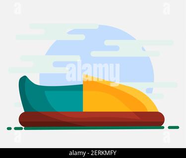 slip on shoes vector illustration in flat style Stock Vector