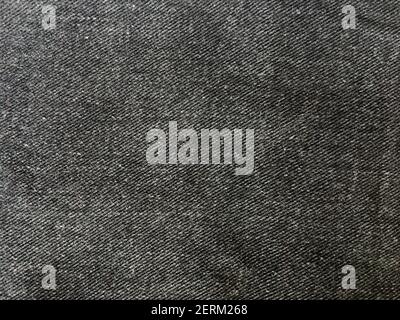 Black denim texture background with copy space for design Stock Photo