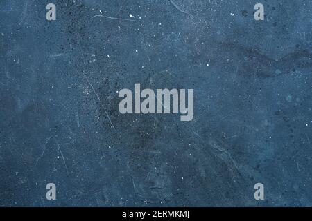 Blank dark blue texture surface background, white and black spots, abstract architecture material. Stock Photo