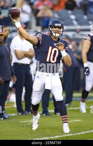 Chicago, United States. 19th Sep, 2021. Chicago Bears wide receiver Allen  Robinson (12) makes a first quarter touchdown catch over Cincinnati Bengals  cornerback Chidobe Awuzie (22) at Soldier Field in Chicago on