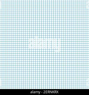 Grid paper. Abstract squared background with blue graph. Geometric pattern for school, wallpaper, textures, notebook. Lined blank isolated on Stock Vector
