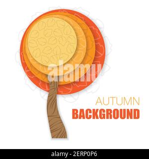Autumn tree background Stock Vector