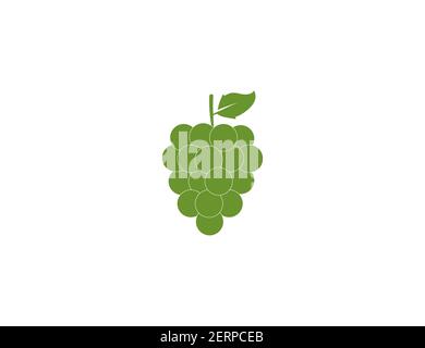 Fruit, grapes icon on white background. Vector illustration. Stock Vector