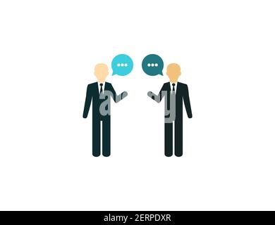 People talking icon on white background. Vector illustration. Stock Vector