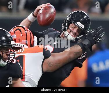 New York Giants offensive tackle Roy Mbaeteka (61) warms up before a  preseason NFL football game against the Cincinnati Bengals Sunday, Aug. 21,  2022, in East Rutherford, N.J. (AP Photo/John Munson Stock