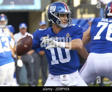 New Orleans Saints Demario Davis sacks New York Giants Eli Manning in the  3rd quarter in week 4 of the NFL season at MetLife Stadium in East  Rutherford, New Jersey on September