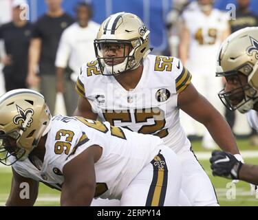 East Rutherford, New Jersey, USA. 30th Sep, 2018. New Orleans Saints  linebacker Craig Robertson (52) during a NFL game between the New Orlean  Saints and the New York Giants at MetLife Stadium