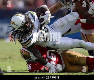 Carson, CA. 30th Sep, 2018. San Francisco 49ers photographer Terrell Lloyd  before the NFL San Francisco 49ers vs Los Angeles Chargers at the Stubhub  Center in Carson, Ca on September 30, 2018 (