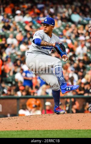 Julio Urias. Baseball action during the Los Angeles Dodgers game against  San Diego Padres, the second game of the Major League Baseball Series in  Mexi Stock Photo - Alamy