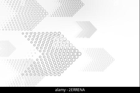 Halftone dots design background. Abstract white and gray gradient ...