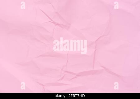 pink crumpled paper background. layout for design Stock Photo