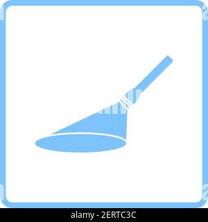 Flashlight Icon. Blue Frame Design. Vector Illustration. Stock Vector