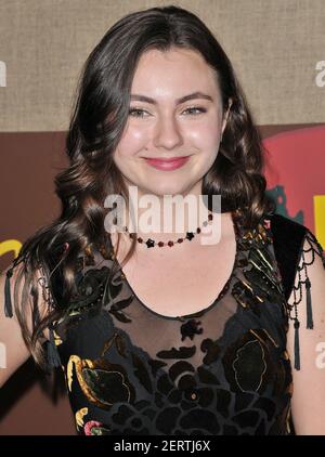 Rhiannon Leigh Wryn arrives at the Los Angeles premiere of "Camping" on