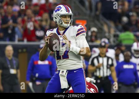 October 14, 2018: Buffalo Bills defensive tackle Kyle Williams (95)  celebrates his sack during the 1st quarter of a NFL football game between  the Houston Texans and the Buffalo Bills at NRG