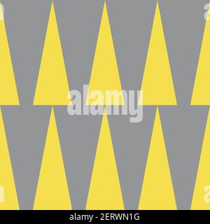 abstract trendy triangle endless pattern yellow and grey Stock Vector
