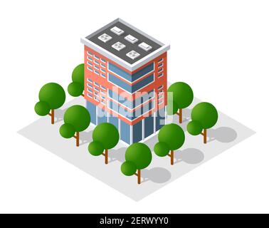 The smart building home architecture is an idea of technology Stock Vector