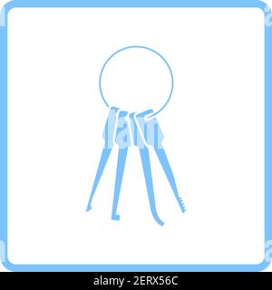 Lockpick Icon. Blue Frame Design. Vector Illustration. Stock Vector