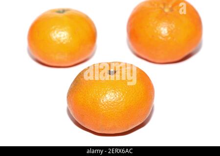 Tangerines isolated on white background Stock Photo