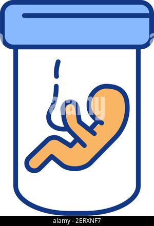 Premature infant support RGB color icon Stock Vector