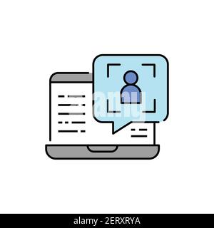 Customer request color line icon. Pictogram for web page, mobile app, promo. UI UX GUI design element. Editable stroke. Stock Vector