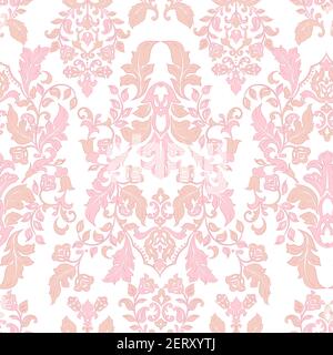 Ornate damask background. Vector vintage wallpaper Stock Vector