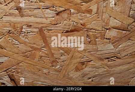 Background of the recycled wood chips panel Stock Photo