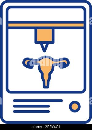 Artificial womb technology RGB color icon Stock Vector