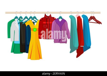 Flat hangers for wardrobe fashion clothes hanger Vector Image