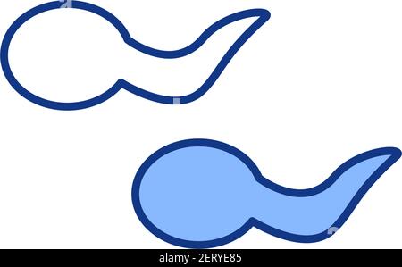 Spermatozoon RGB color icon Stock Vector